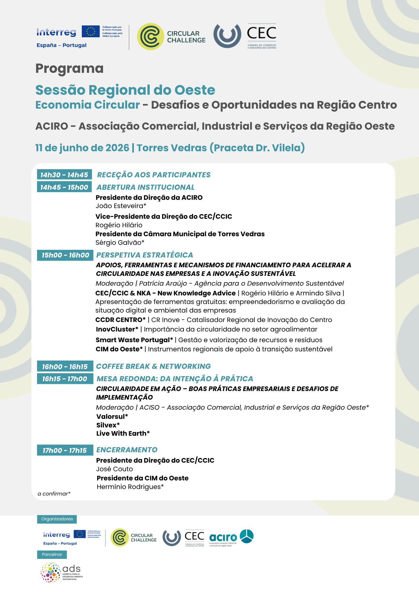 ACIRO acolhe Sessão Regional do Oeste dedicada à Economia Circular